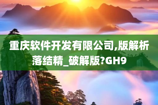 重庆软件开发有限公司,版解析落结精_破解版?GH9