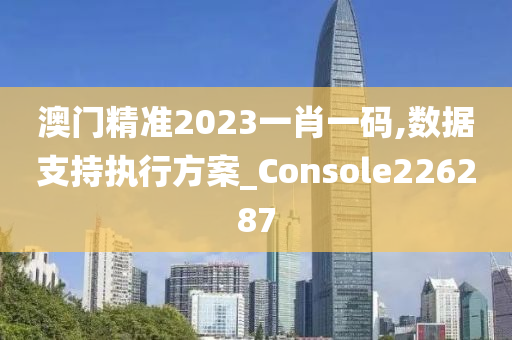 澳门精准2023一肖一码,数据支持执行方案_Console226287