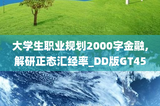 大学生职业规划2000字金融,解研正态汇经率_DD版GT45