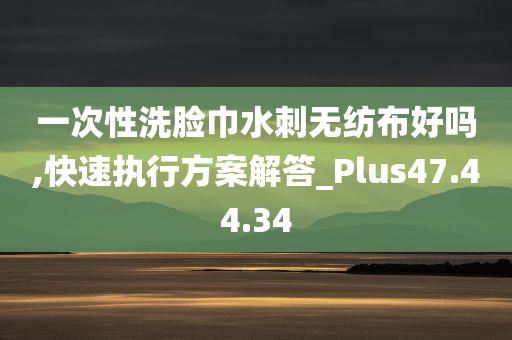 一次性洗脸巾水刺无纺布好吗,快速执行方案解答_Plus47.44.34