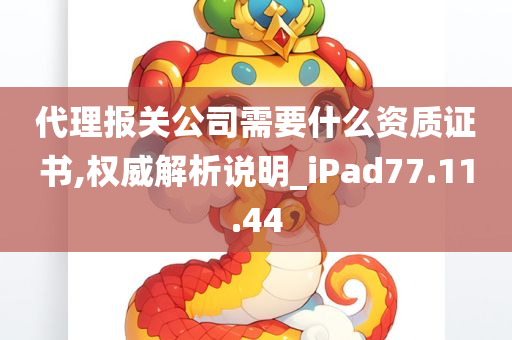 代理报关公司需要什么资质证书,权威解析说明_iPad77.11.44