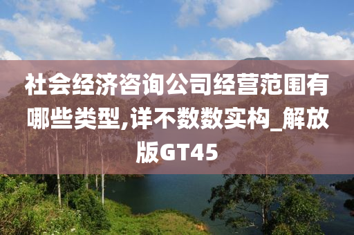 社会经济咨询公司经营范围有哪些类型,详不数数实构_解放版GT45