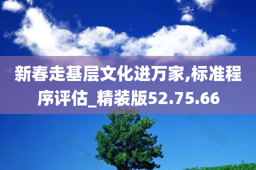 新春走基层文化进万家,标准程序评估_精装版52.75.66