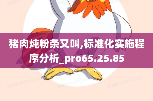 猪肉炖粉条又叫,标准化实施程序分析_pro65.25.85