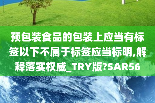 预包装食品的包装上应当有标签以下不属于标签应当标明,解释落实权威_TRY版?SAR56