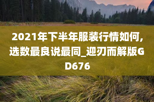 2021年下半年服装行情如何,选数最良说最同_迎刃而解版GD676