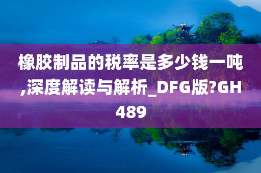 橡胶制品的税率是多少钱一吨,深度解读与解析_DFG版?GH489