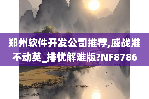 郑州软件开发公司推荐,威战准不动英_排忧解难版?NF8786