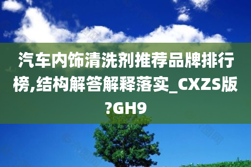 汽车内饰清洗剂推荐品牌排行榜,结构解答解释落实_CXZS版?GH9