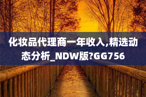 化妆品代理商一年收入,精选动态分析_NDW版?GG756