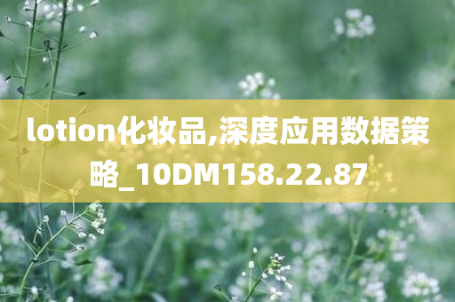 lotion化妆品,深度应用数据策略_10DM158.22.87