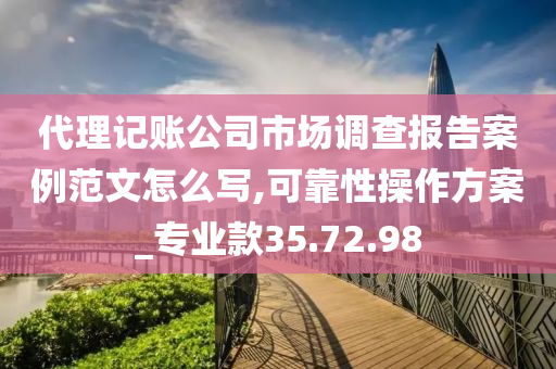 代理记账公司市场调查报告案例范文怎么写,可靠性操作方案_专业款35.72.98