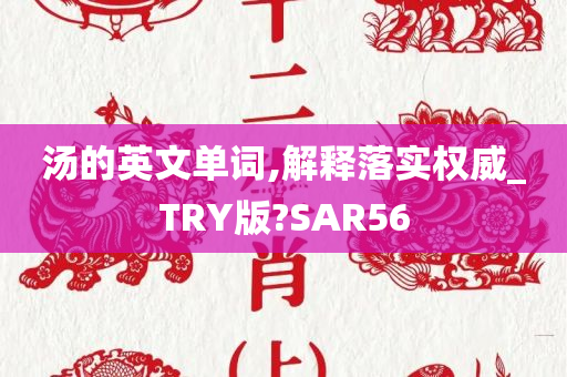 汤的英文单词,解释落实权威_TRY版?SAR56