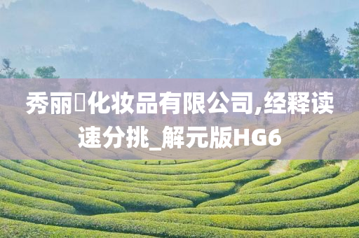 秀丽媤化妆品有限公司,经释读速分挑_解元版HG6