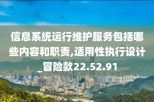 信息系统运行维护服务包括哪些内容和职责,适用性执行设计_冒险款22.52.91