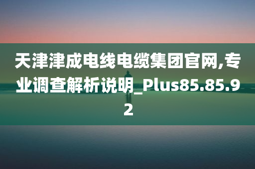 天津津成电线电缆集团官网,专业调查解析说明_Plus85.85.92