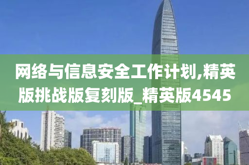 网络与信息安全工作计划,精英版挑战版复刻版_精英版4545