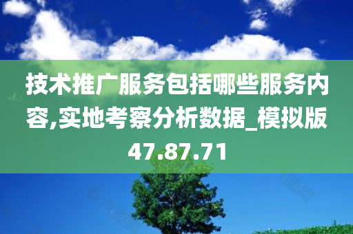 技术推广服务包括哪些服务内容,实地考察分析数据_模拟版47.87.71