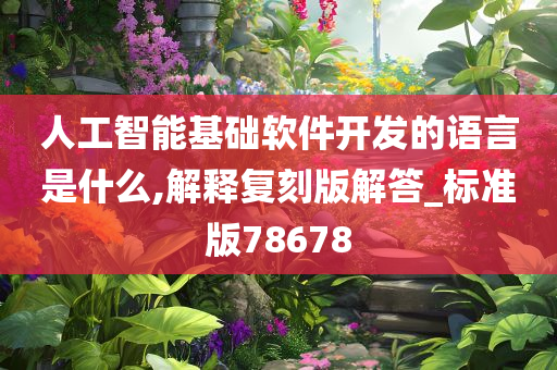 人工智能基础软件开发的语言是什么,解释复刻版解答_标准版78678