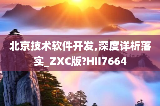 北京技术软件开发,深度详析落实_ZXC版?HII7664