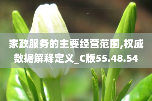 家政服务的主要经营范围,权威数据解释定义_C版55.48.54