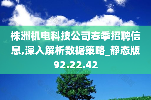 株洲机电科技公司春季招聘信息,深入解析数据策略_静态版92.22.42