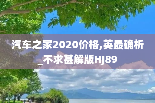 汽车之家2020价格,英最确析_不求甚解版HJ89