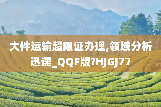 大件运输超限证办理,领域分析迅速_QQF版?HJGJ77