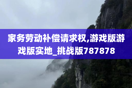 家务劳动补偿请求权,游戏版游戏版实地_挑战版787878