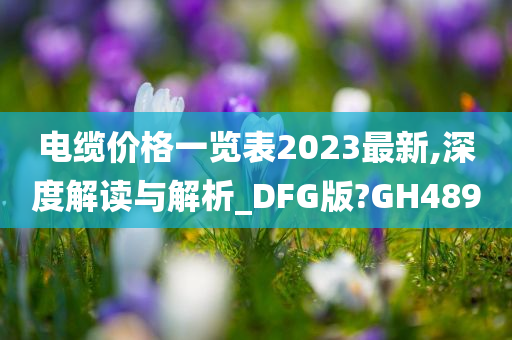 电缆价格一览表2023最新,深度解读与解析_DFG版?GH489