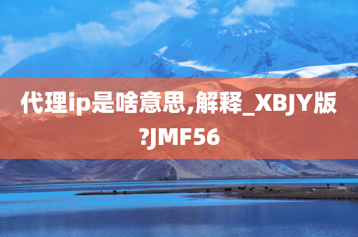 代理ip是啥意思,解释_XBJY版?JMF56