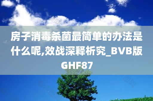 房子消毒杀菌最简单的办法是什么呢,效战深释析究_BVB版GHF87