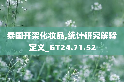 泰国开架化妆品,统计研究解释定义_GT24.71.52