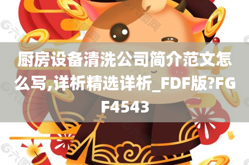 厨房设备清洗公司简介范文怎么写,详析精选详析_FDF版?FGF4543