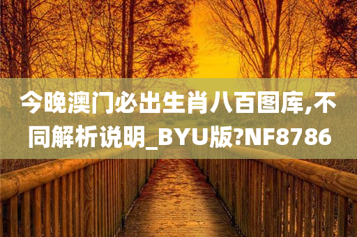 今晚澳门必出生肖八百图库,不同解析说明_BYU版?NF8786