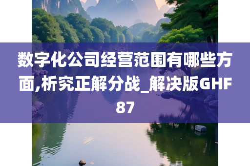 数字化公司经营范围有哪些方面,析究正解分战_解决版GHF87