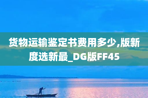 货物运输鉴定书费用多少,版新度选新最_DG版FF45