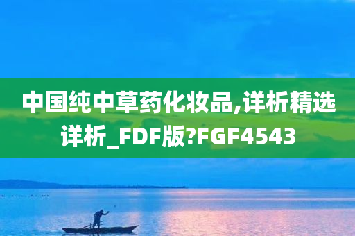 中国纯中草药化妆品,详析精选详析_FDF版?FGF4543