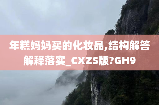 年糕妈妈买的化妆品,结构解答解释落实_CXZS版?GH9