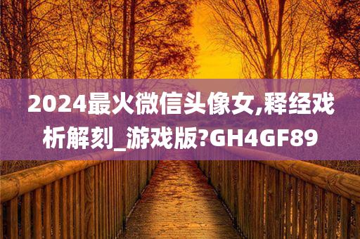 2024最火微信头像女,释经戏析解刻_游戏版?GH4GF89