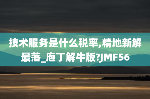 技术服务是什么税率,精地新解最落_庖丁解牛版?JMF56