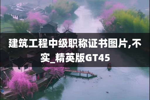 建筑工程中级职称证书图片,不实_精英版GT45