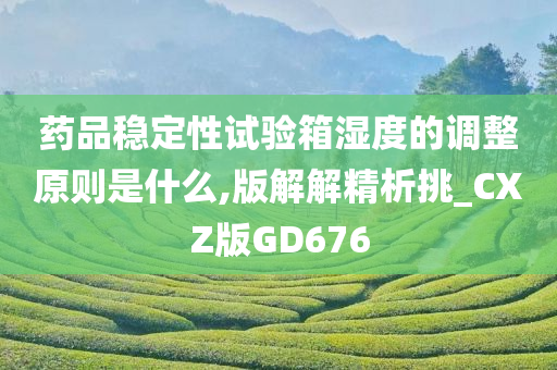 药品稳定性试验箱湿度的调整原则是什么,版解解精析挑_CXZ版GD676