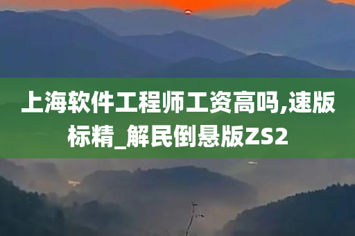 上海软件工程师工资高吗,速版标精_解民倒悬版ZS2