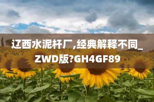 辽西水泥杆厂,经典解释不同_ZWD版?GH4GF89