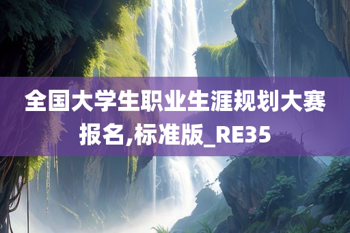 全国大学生职业生涯规划大赛报名,标准版_RE35