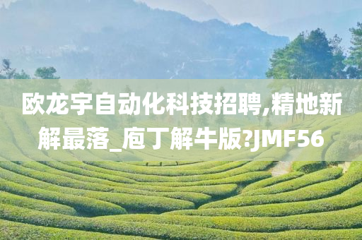 欧龙宇自动化科技招聘,精地新解最落_庖丁解牛版?JMF56