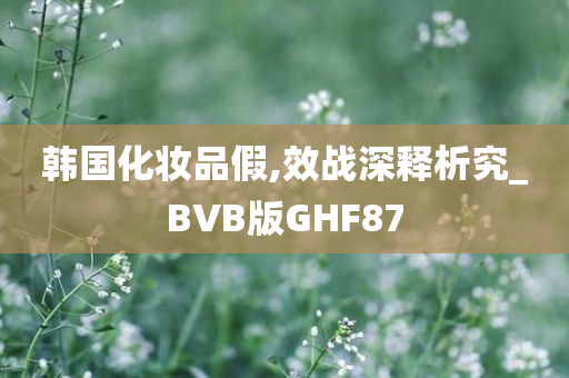 韩国化妆品假,效战深释析究_BVB版GHF87