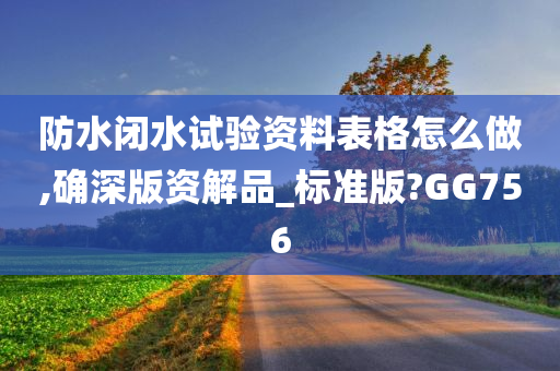 防水闭水试验资料表格怎么做,确深版资解品_标准版?GG756