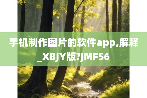 手机制作图片的软件app,解释_XBJY版?JMF56